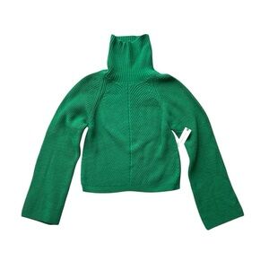 Maeve Anthropologie Kelly Green Turtleneck Sweater NWT Size Small